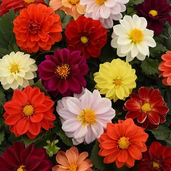 Георгина Фигаро Смесь - Dahlia x hybrida Figaro Mixture - Фото №1