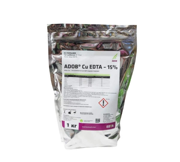 Микроудобрение ADOB Cu EDTA 15% - Хелат меди, растворимость 1200 г/л при температуре 20°C Микрогранулы