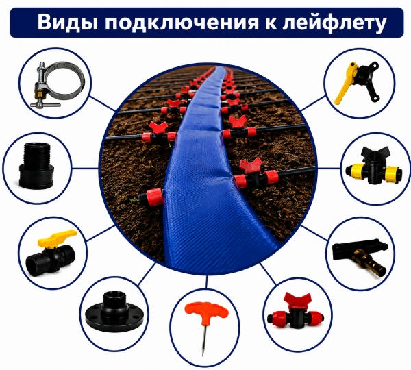 Лейфлет Veresk Д 50 мм (2D) Синий - Гибкий поливной рукав Veresk Д 50 мм на 4 бар - Фото №2